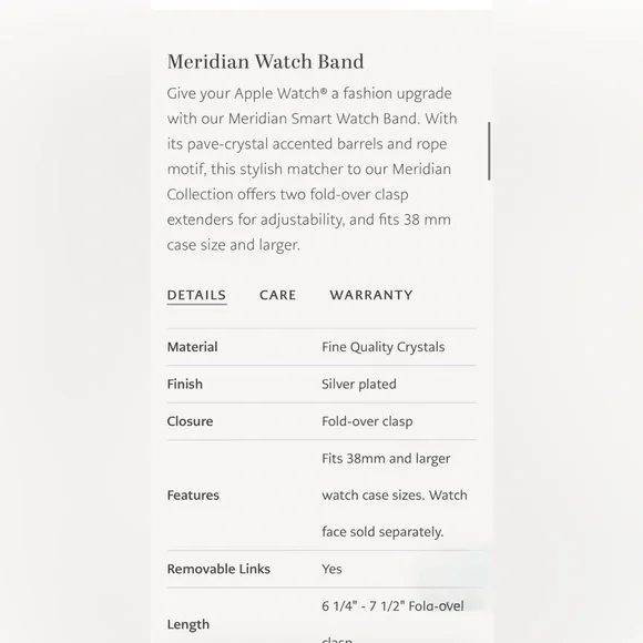 Brighton Meridian Silver Watch Band - Picture 3 of 3